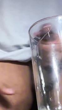 Filling a Glass with My Precum Goes Wrong