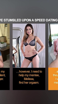 Tiffany, Megan & Blue Kiss, Suck, and Ride Your Cock in a Birthday Foursome