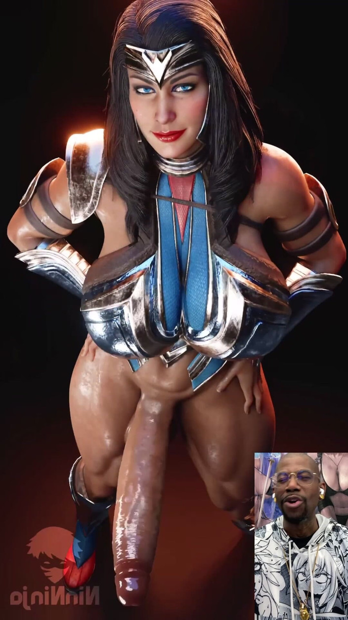 L6RD7BLU3 FUTA: トランスジェンダーのワンダーウーマンがあなたの目の前で美味しくしっとりとしたチンポを振る