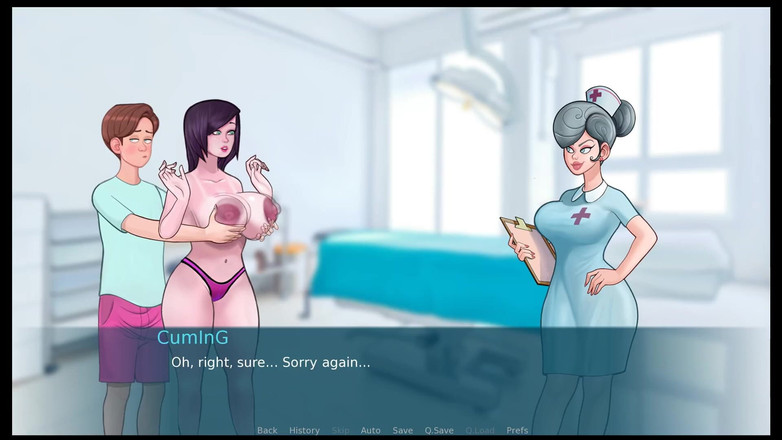 Cumming Gaming: Sexnoteタブー変態ゲームポルノプレイep.11看護師は私に継母の裸の胸に触れるように頼みました、そしてそれは私に巨大な勃起を与えました