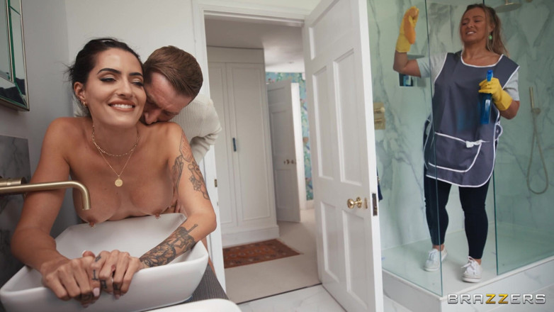 BRAZZERS: Brazzers - a Good Maid Coco Bae Can Clearn Cum off...