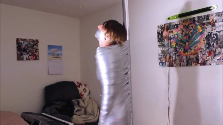 Selfgags classic: Caught in Wraptivity!