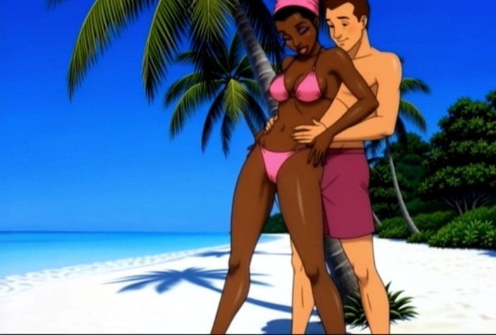 Octopussy Lovers Club: Zenci Kız Plajda Seks Yapıyor. Afrikalı Kız. Karikatür. Gezegendeki En...