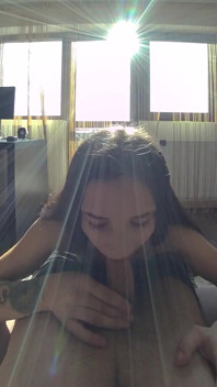 Facial Fantasy: Skinny Babe's Cum-covered Delight