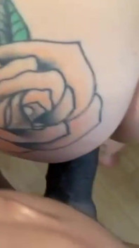 Tattoed Slut Gets a Huge Black Cock in Her Ass