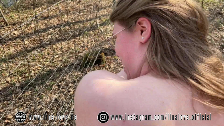 LinaLove_: 18yo German Teen Fucked First Time Outdoor