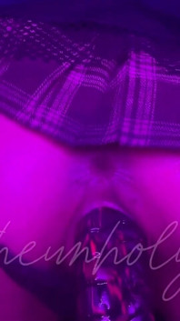 Masturbating