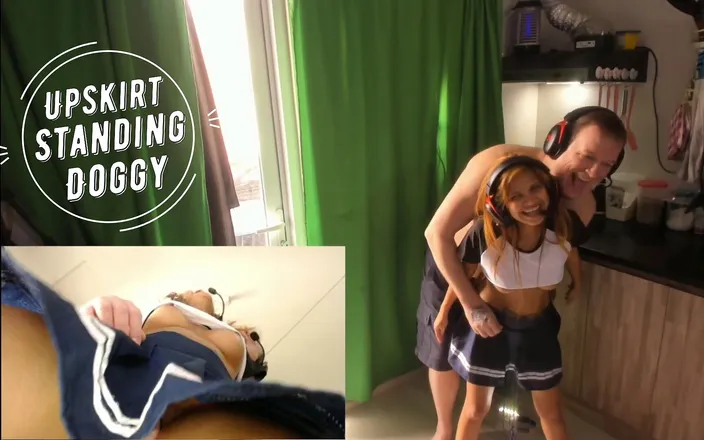 SexyGamingCouple: From under view standing doggy style fucking little petite Asian...