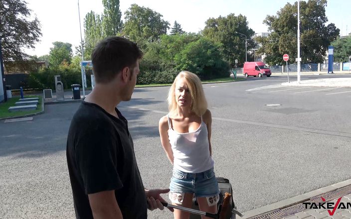 Take Van: English whore jump into car and had amazing sex