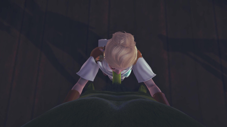 Waifu club 3D: Cute elf sucks orc cock POV
