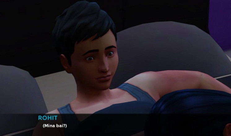 NaughtyPlayz: Por la mañana, estaba acostado en la cama, y Mina...