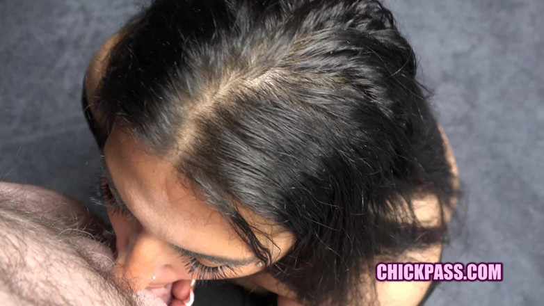ChickPass Amateurs: Plump brunette Stella Carter gives Logan a raunchy POV blowjob