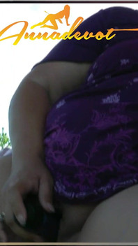 Dildo Fuck on Highway Parking Lot - Naked Under the Skirt I Get It to My Shaved BBW Pussy with a Dildo.