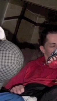 Sex tape with 2 sneakers boy at home