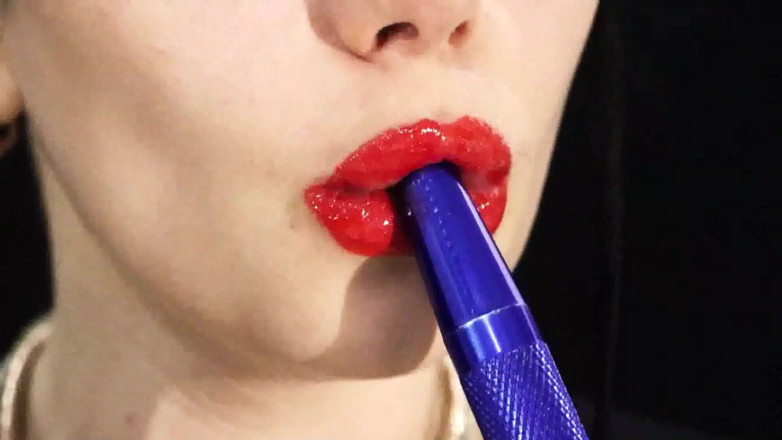 Goddess Misha Goldy: Red lipstick compilation &amp; lip tease! 50$ instead of original price 85$