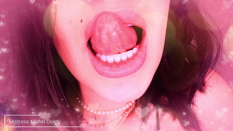 Goddess Misha Goldy: Worship my crystal lips! JOI
