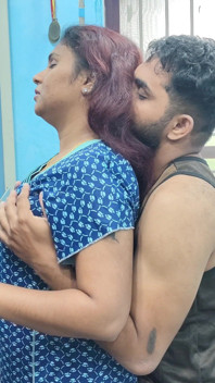 Hot Ass Kiss and Ass Romance in Nighty