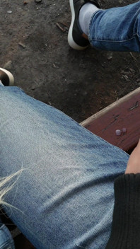 Girl Was Surprised to See Guy Jerking off Dick in the Park and Help Him Cum