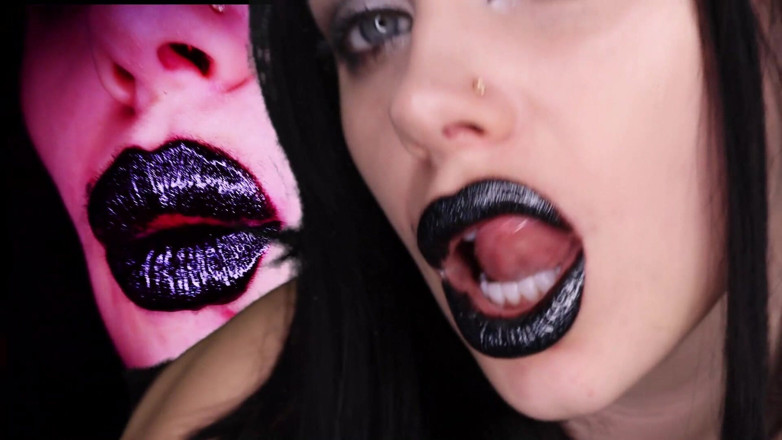 Goddess Misha Goldy: Lady in black lipnosis JOI