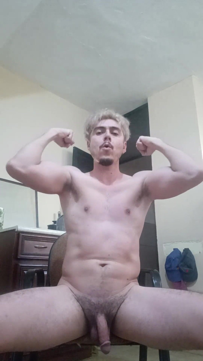 Tabasco Jake: Handsome Stud Flexing and Working Out Naked