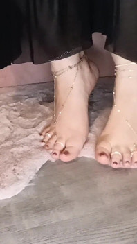 Lace-gloved Foot Goddess Teases with Toy - Elegant Fetish Fantasy