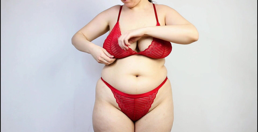 Lena Rose: Tom &amp; Rose Red Lace spodní prádlo sada XL velikost try...