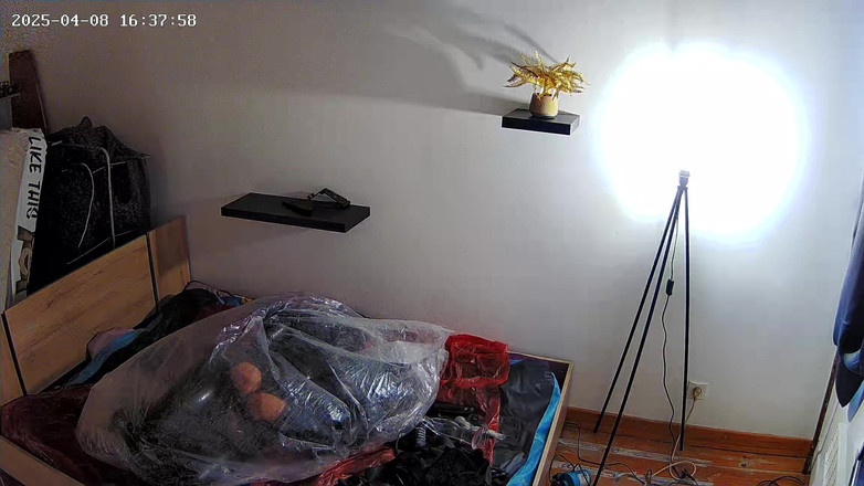 Latex anal: Tas Self Bondage Lateks