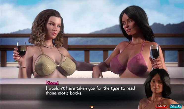 Dirty GamesXxX: Treasure Of Nadia: guy is watching two lesbian milf's with...