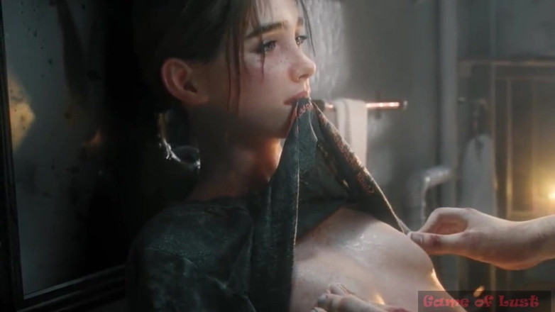 Game of Lust 3D: Gol Ellie Halo Badezimmer ficken und abspritzen
