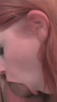 Redhead Babe Gets Her Tight Pussy Pumped Hard by a Older Man on the Stairs