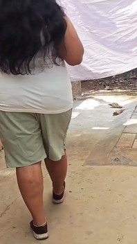 Desi Girl in Short Wearing White Top and Hair Band Getting Nude for Camera