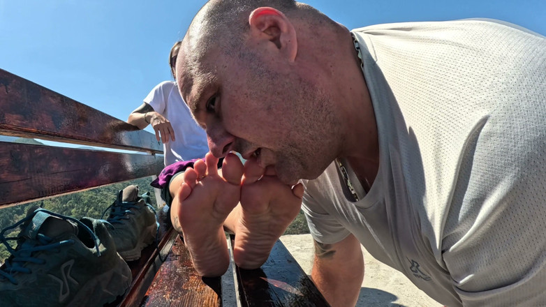 Mistressyammyboots: Mistress Control: Conquering the Mountain Peak Barefoot