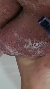Shaving His Dick and Balls