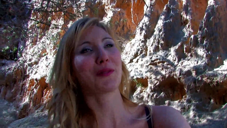 Out Sexxx: Cute blonde fucked in nature