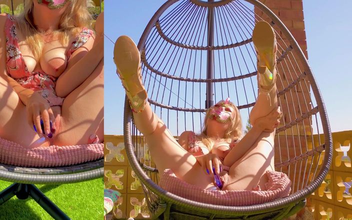 Janis Jobfeet: Playing with my pussy in the swing chair