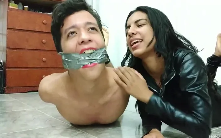 Selfgags femdom bondage: Let's Play a Game of Bondage with Our Stepmom's Kinky...