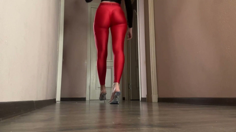 Skinny_lady69: ส้นเท้าคลิกนิ้ว snaps, เลกกิ้งแน่น Domme วนรอบไม่มีรอยต่อ