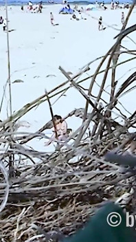 Beach Girl Barbetta Gets Naked in the Bushes
