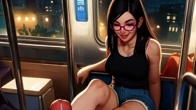 Spicy Toons: Lin se joacă cu picioarele în tren