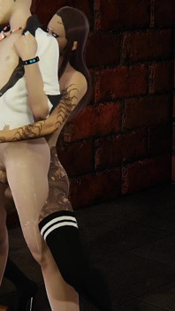 Tattooed Futa Uses Femboy Hard - Oral & Anal Creampie