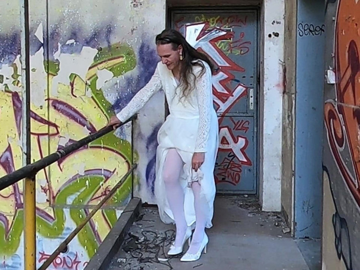 Slut Bella: Bride Stripping