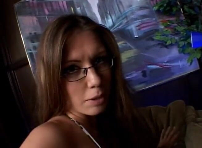 Happy Ending: Spex chick with small tits makes out with some guy