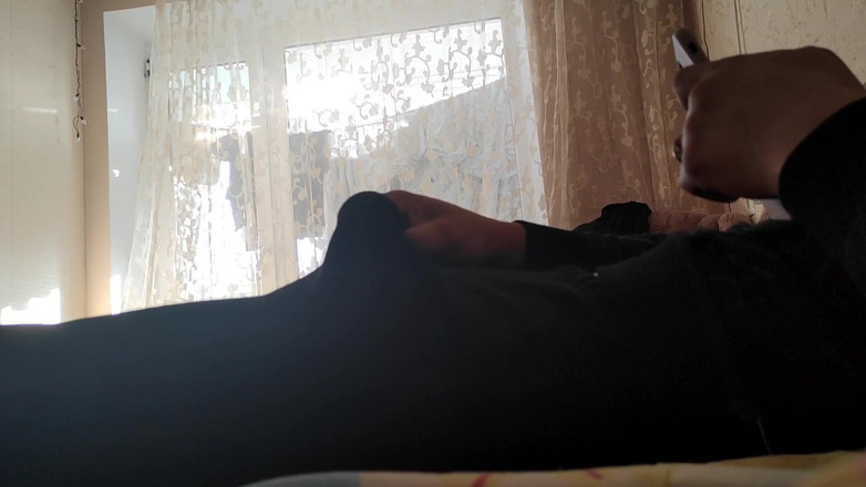 Auff: Masturbating at home in panties and watching porn