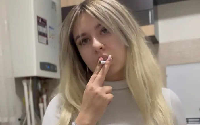 NipsAndStrips: 19 Years Old Latina Smoking