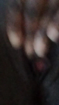 Horny Black Girl Playing with Her Pussy