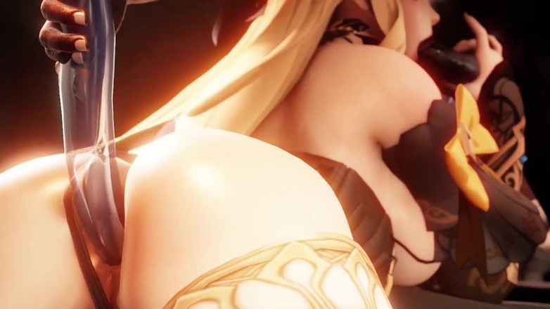 DrAgk: 딜도로 후장을 채우는 동안 큰 Hilichurl 자지를 부드럽게 빨아주는 Navia - 3D 겐신 임팩트