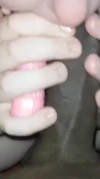 Sucking Stroking BBC While Wearing Vibrating Cock Ring