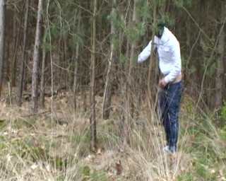 German amateur - 100% German hardcore videos: Naughty teen is blowing two hard cocks outdoors