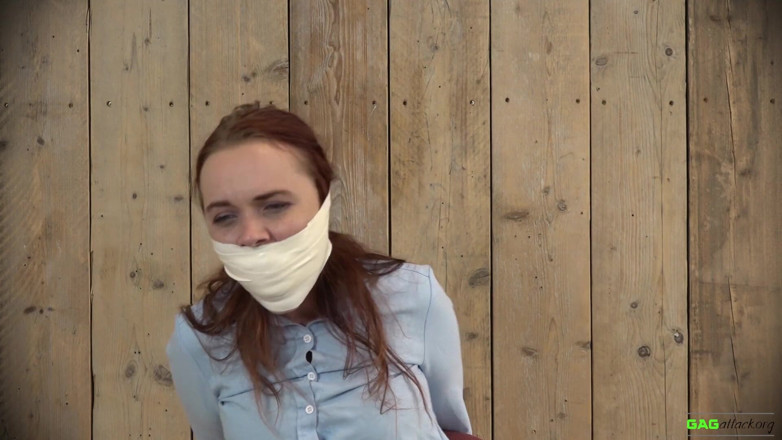 Gag Attack: Roxy - Microfoam tape gagged