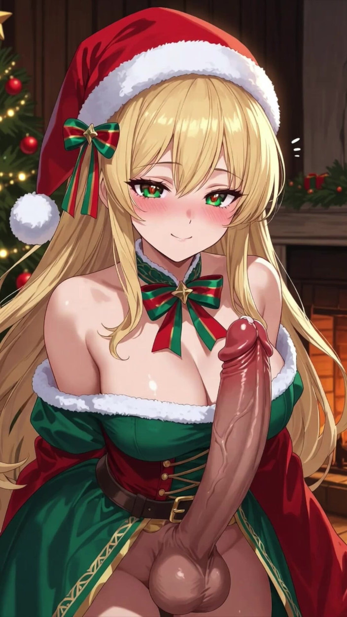 L6RD7BLU3 Transgender AI: 大变性人鸡巴在礼物和圣诞树上射精